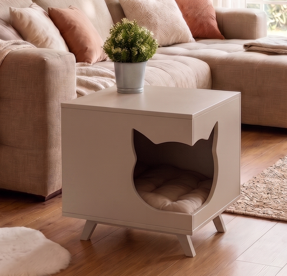 kattenhuis - Uniek meubel - Incl. matras - 45x45 cm